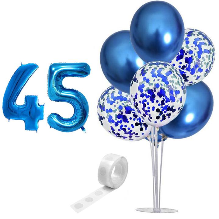 بادکنک آرایی مستر تم طرح کروم شیشه ای پولکی کد 45 بسته 11 عددی